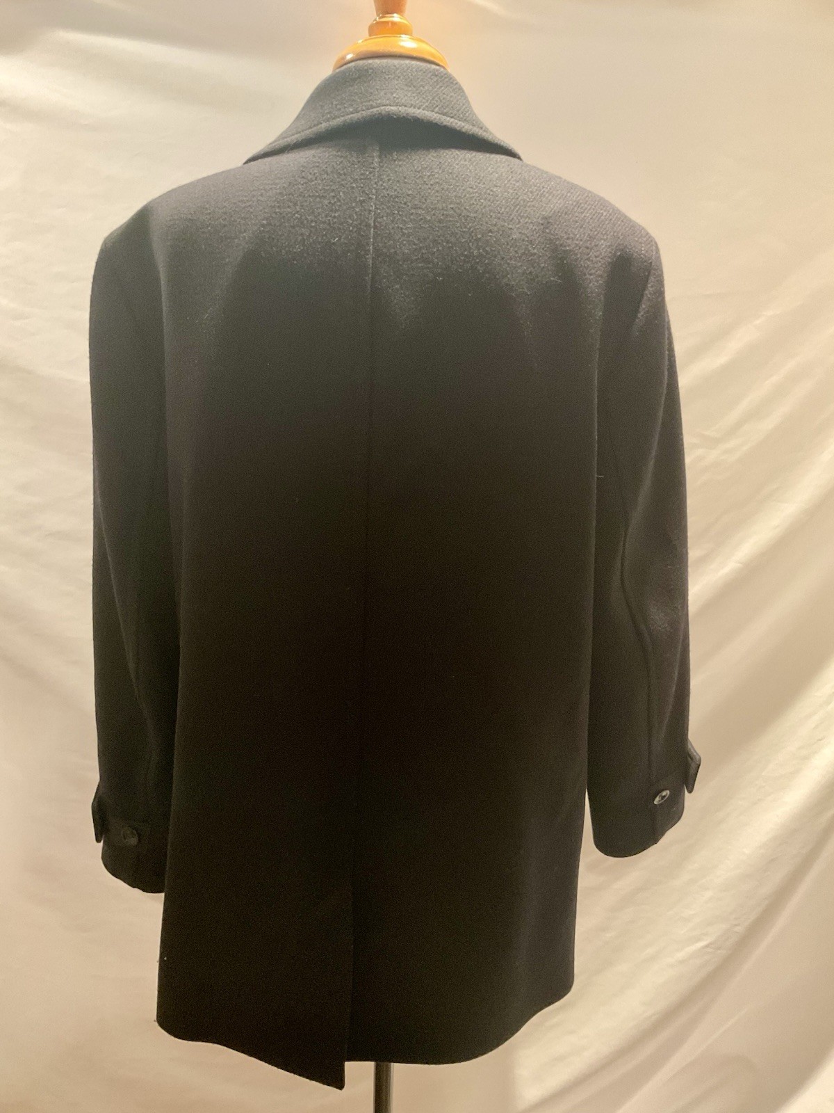 GUC TED BAKER LONDON BLACK DOUBLE BREASTED WOMENS WOOL BLEND PEA COAT-SZ 6 image 2