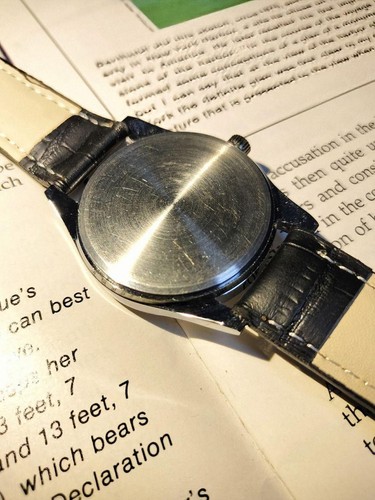 m65 Oris Vintage Donald Duck HandWind Watch Blue Leather Strap 44mm Case - 第 5/6 張圖片