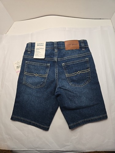 Lucky Brand Boys Classic Straight Stretch Blue Denim Shorts Size 6 NWT - Picture 3 of 8