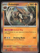 Pokemon Kabutops Rare 141/165 SV: Scarlet & Violet 151 Holofoil NM