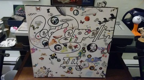 LED ZEPPELIN III VINYL LP '77 REISSUE WORKING WHEEL VG+/VG