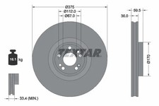 2x Bremsscheibe innenbelüftet 92346705 TEXTAR für MERCEDES-BENZ GLE GLS 2x Bremsscheibe innenbelüftet 92346705 TEXTAR für MERCEDES-BENZ GLE GLS