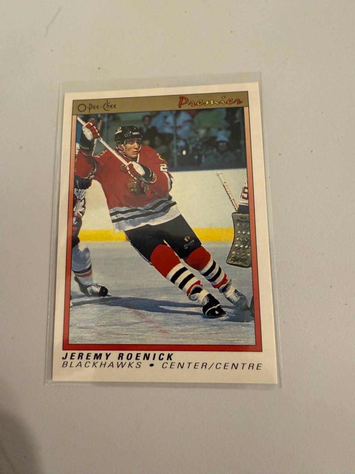 1990-91 O-Pee-Chee Premier - Jeremy Roenick #100 (RC) - B