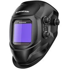 ARCCAPTAIN Auto Darkening Welding Helmet Large View Solar Powered MIG TIG Mask