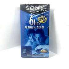 Sony T120VRH Premium Grade VHS Video Tape Brand New Sealed 6 Hrs High Durability