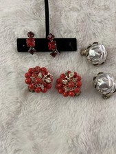 Vintage Clip-On Earrings Lot of 3 Pairs