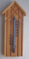 Vogelhäuschen Imitation – Holz – mit Thermometer – Temperaturanzeiger