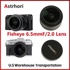 AstrHori 6.5mm F/2 APS-C Fisheye Manual Focus Camera Lens Fr E X M43 RF Z Mount