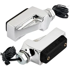 Joker Machine Chrome Rectangle Smoked LED Turn Signal - 05-311-3A