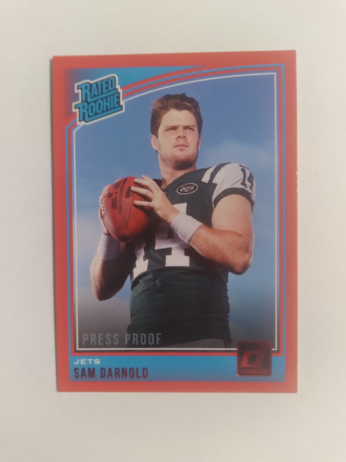 2018 Panini Donruss - Rated Rookie Sam Darnold #301 Press Proof Red (RC) HOT!