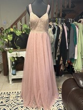 Blush Pink Lace Tulle Maxi Dress Women  s Formal Evening Prom Gown
