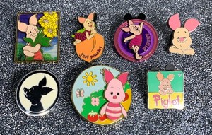 Disney PIGLET Pin Lot - Walt Disney World - Winnie The Pooh - Lot of 7 Total
