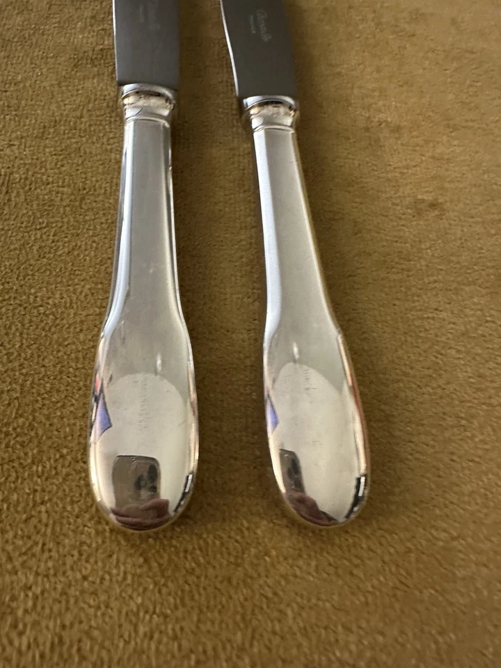 Christofle FRANCIA “Cluny”.— (2) CUCHILLOS DE CENA — Foto 2 de 4