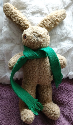 Vintage Jane Hissey Old Bear & Friends Hase mit Schal Stofftier Plüsch