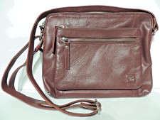 Wise Owl Purse Burgundy Leather Crossbody Shoulder Bag
