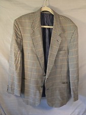 Westbury 26 Arthur Bell Wool Houndstooth Blazer Sport Coat Plaid USA Made