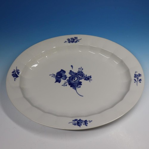 Royal Copenhagen Denmark - Blue Flowers - Oval Platter - 8540 - 16 by 12½ inches - Picture 1 of 3