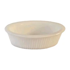 Vintage Hazel Atlas oval milk glass utility dish SMALL Ribbed Sides