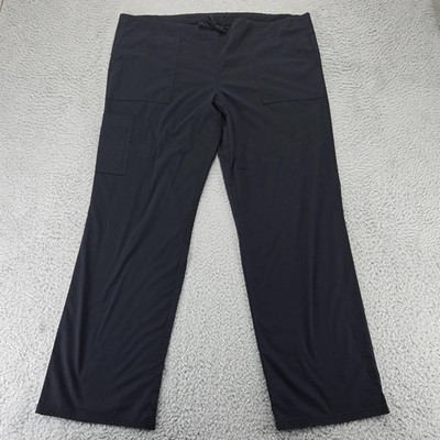 Scrubstar Pants Mens Medium Black Cargo Medical Workwear Scrubs