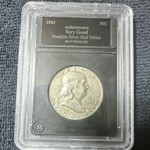 1963 Franklin Silver Half Dollar 50C Silver Authenticated Very Good Philadelphia