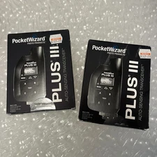 Pocket Wizard Plus III (2 units as shown) in Box - MINT CONDITION
