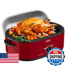 Sunvivipro 22-Quart Electric Roaster Oven Removable Pan And Self-Basting Lid