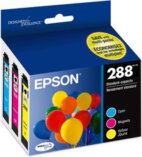 NEW EPSON 288 DURABrite Ultra Ink Standard Capacity Color Combo Pack Exp 1/28