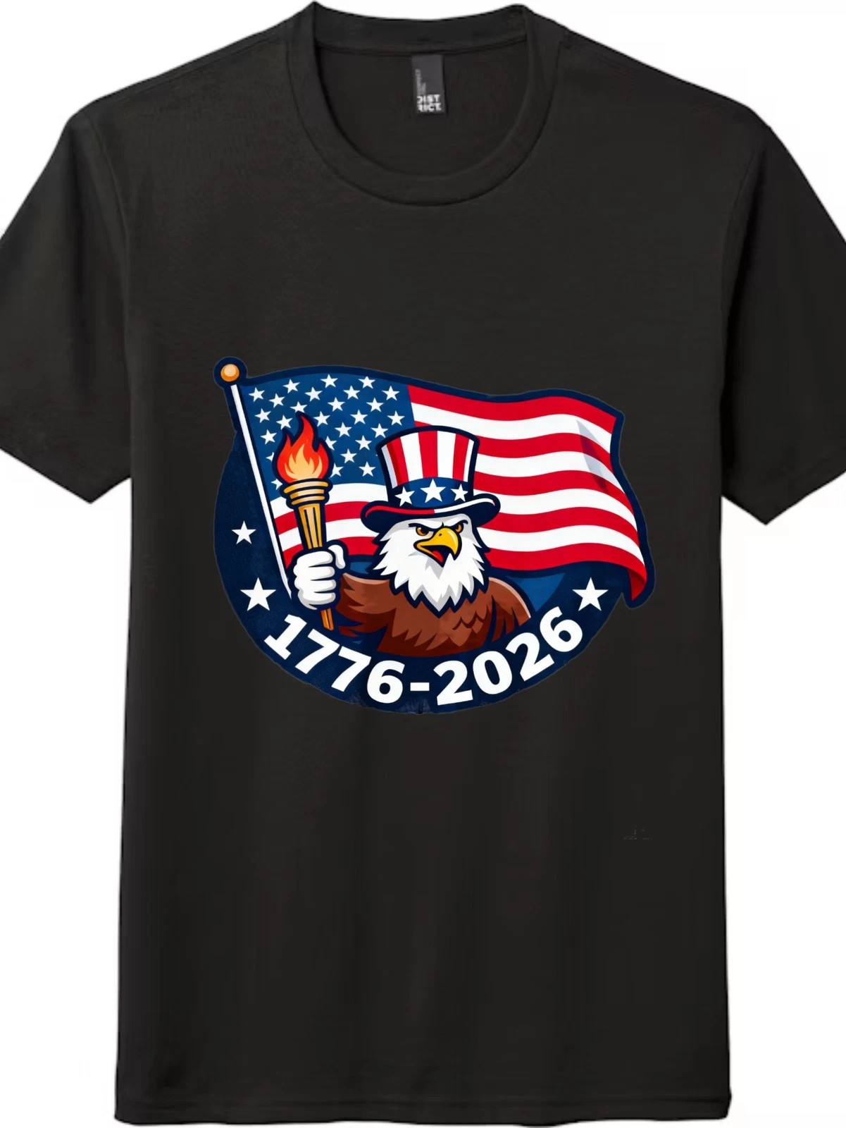1776 - 2026 American Eagle & Flag Commemorative T - shirt