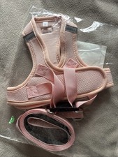 Small Pink Dog Collar Harness and Leash Set Adjustable