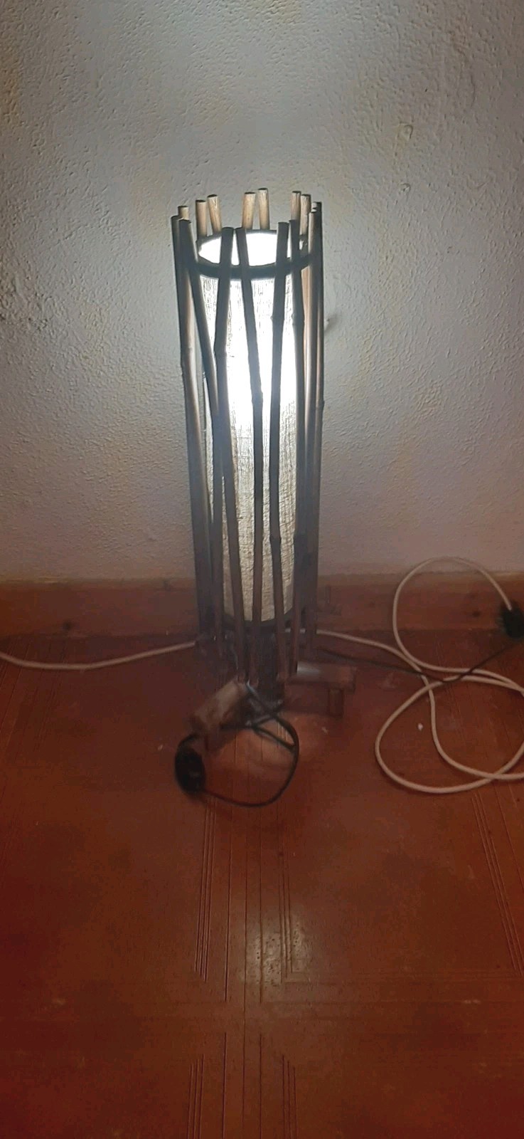 Lampada da Terra Anni '60 in Bambù