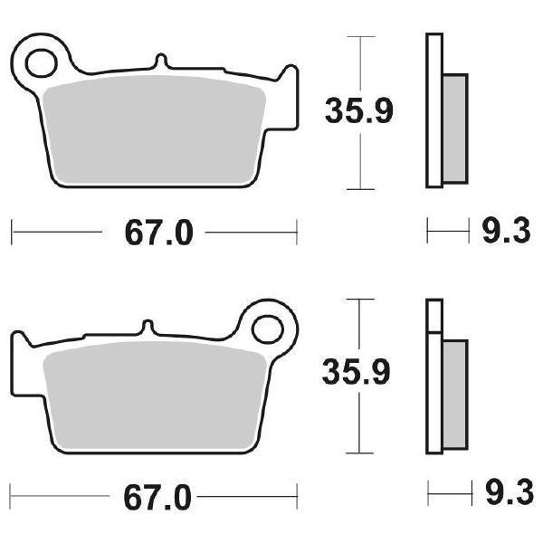 Yamaha Wr 2T 125 BremsbeläGe Sbs 790 2003-2006-image