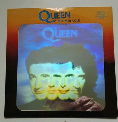 QUEEN - The Miracle Limited Edition Hologram 7'' Vinyl Single(1989) Paper Labels
