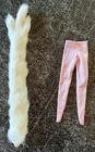 Barbie Clone PREMIER TOGS WHITE FUR w/face & PINK TIGHTS Excellent! FREE SHIP