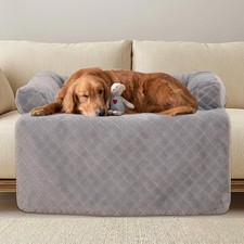 Calming Dog Couch Bed for Large Dogs, Durable Fluffy Fuzzy Dog Mat, Sofa Dog Bed