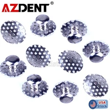 10pcs Denal Orthodontic Round Perforated Hollow Lingual Button with Holes AZDENT
