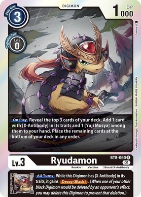 Foil Ryudamon BT8-060 R New Awakening Digimon TCG