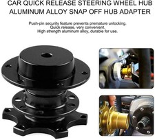 Universal Steering Wheel Snap Off Quick Release Hub Adapter 6 Hole Red Racing...
