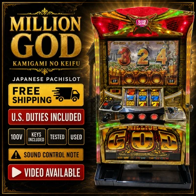Million God Kamigami no Keifu Pachislot Japanese Slot Machine Mizuho GOD 100V - Image 1 of 4