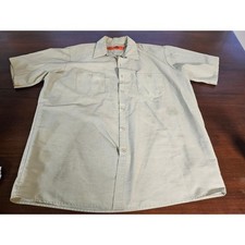 Red Kap Work Shirt Mens XL Tan Khaki Excellent Short Sleeve Button Up SP24LT5