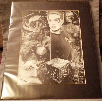 1997 Star Trek Print 172/250 signiert von J Pittarelli 34x41cm montiert Jeff