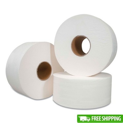 Premium 2-Ply Mini Jumbo Bath Tissue Rolls Septic Safe Long Lasting 12 Count New