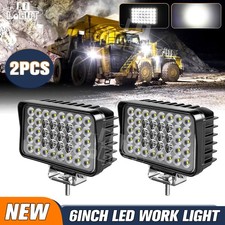 2x Powerful New 6X4 LED Work Light For Truck Flood Light 12V 24V Tractor lights