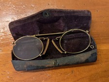 Antique Pince-Nez Eyeglasses c.1895  1915 w/ Original M. Bernard Sydney Case