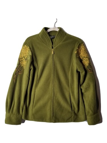 GOLD EMBROIDERED Fleece JACKET | eBay