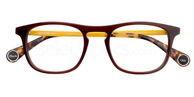 Lunettes de vue marron et jaune WOOW pour le style business homme