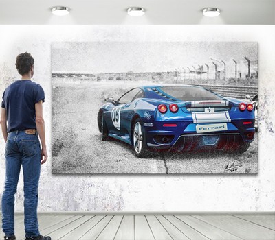 Ferrari Sportwagen Rennwagen Auto Bilder auf Leinwand Kunst Wandbild