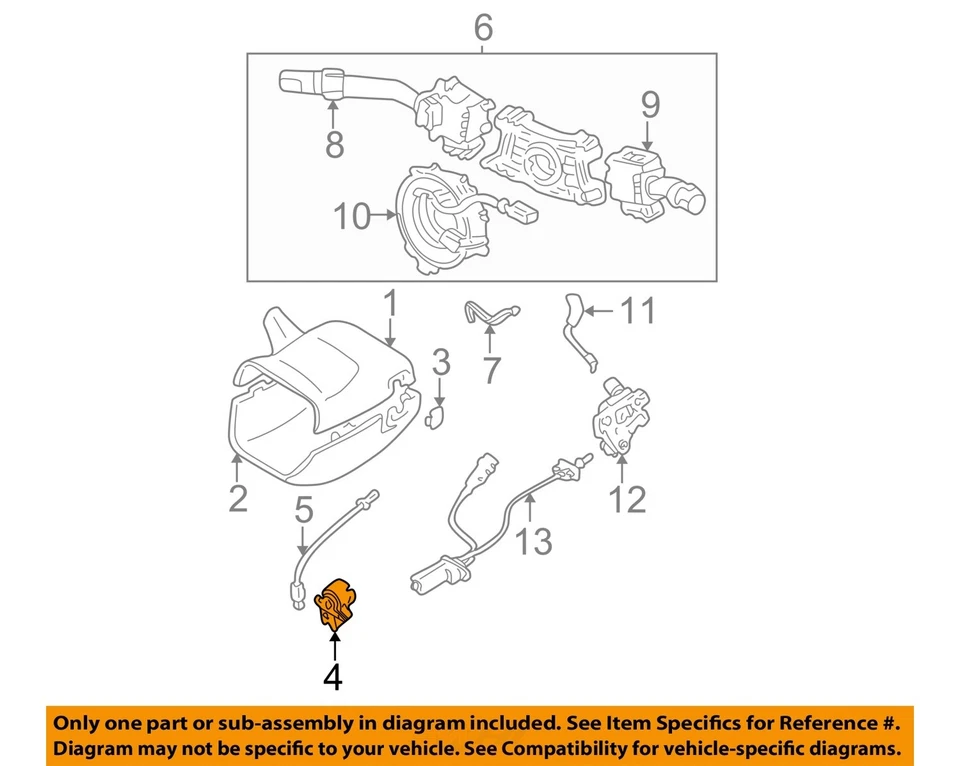 Used Ignition Switch fits: 2010 Toyota Corolla conventional ignition Grade A - Image 2 of 4