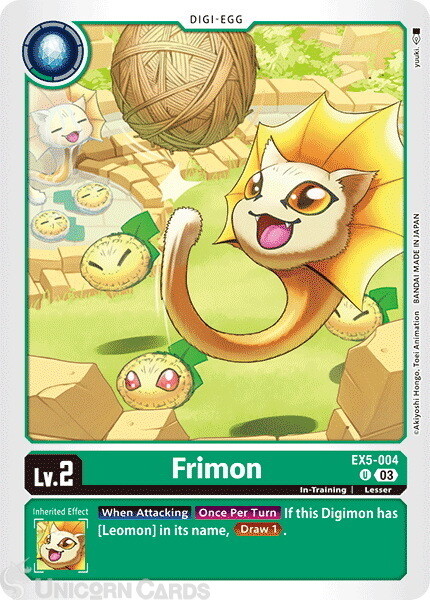EX5-004 Frimon :: Uncommon Digimon Card :: EX05: Animal Colosseum