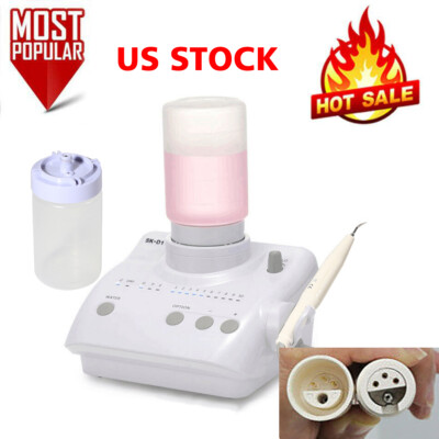 Dental Ultrasonic Piezo Scaler Machine w/ 2*Bottles Fit DTE SATELEC Cavitron UPS