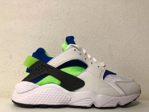 Nike Air Huarache White Scream Green Royal Blue Dd1068-100 Size 9.5